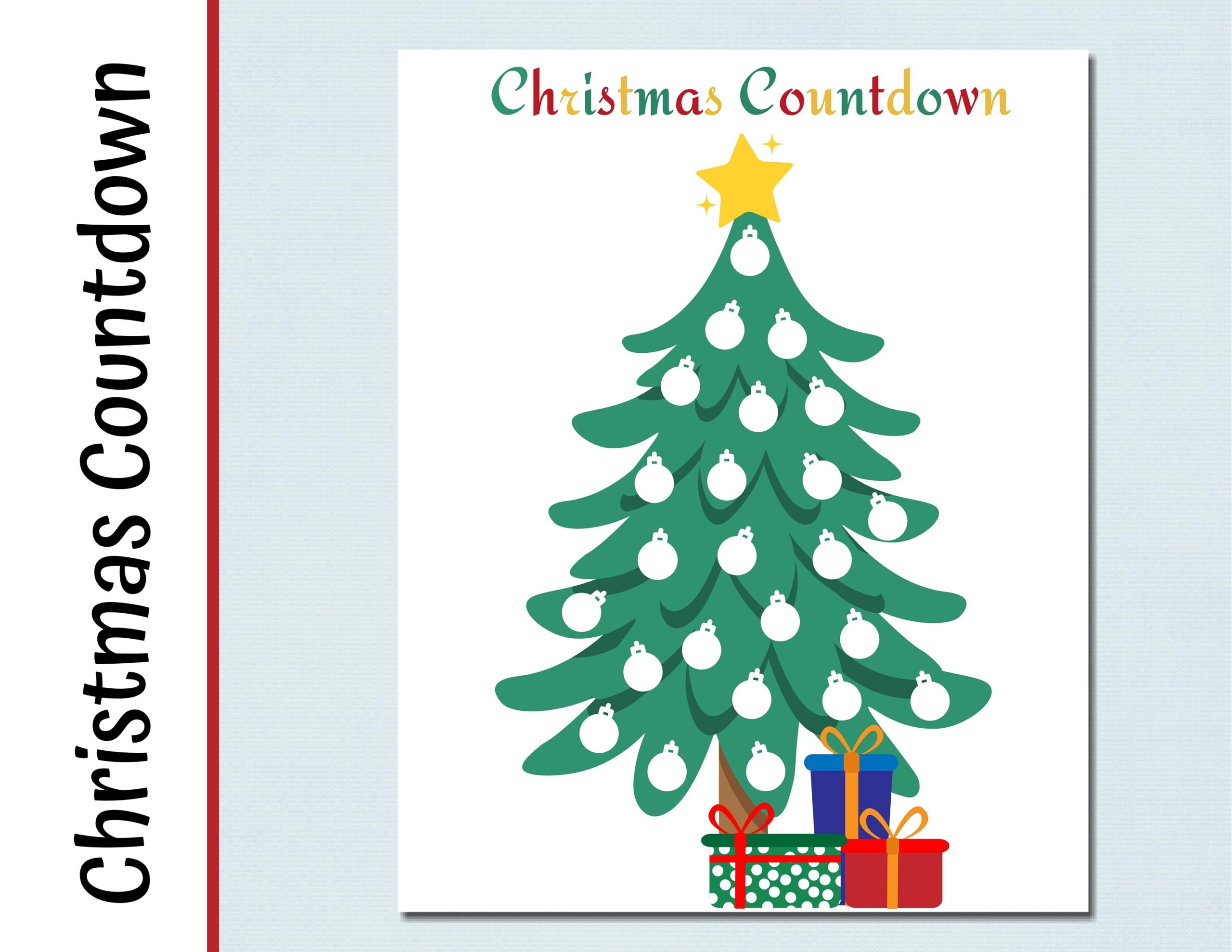 Christmas Tree Countdown Printable
