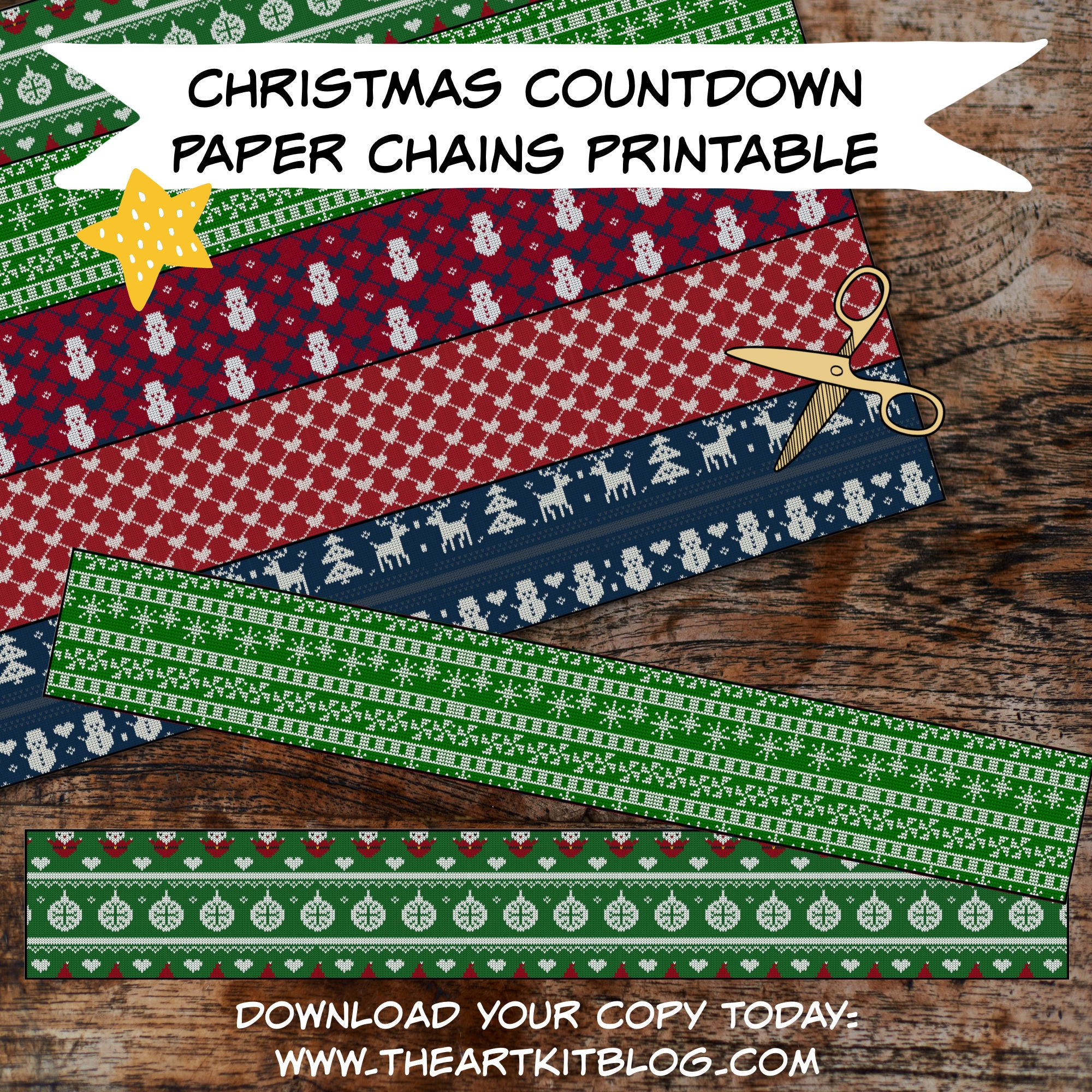 Christmas Countdown Chain Printable