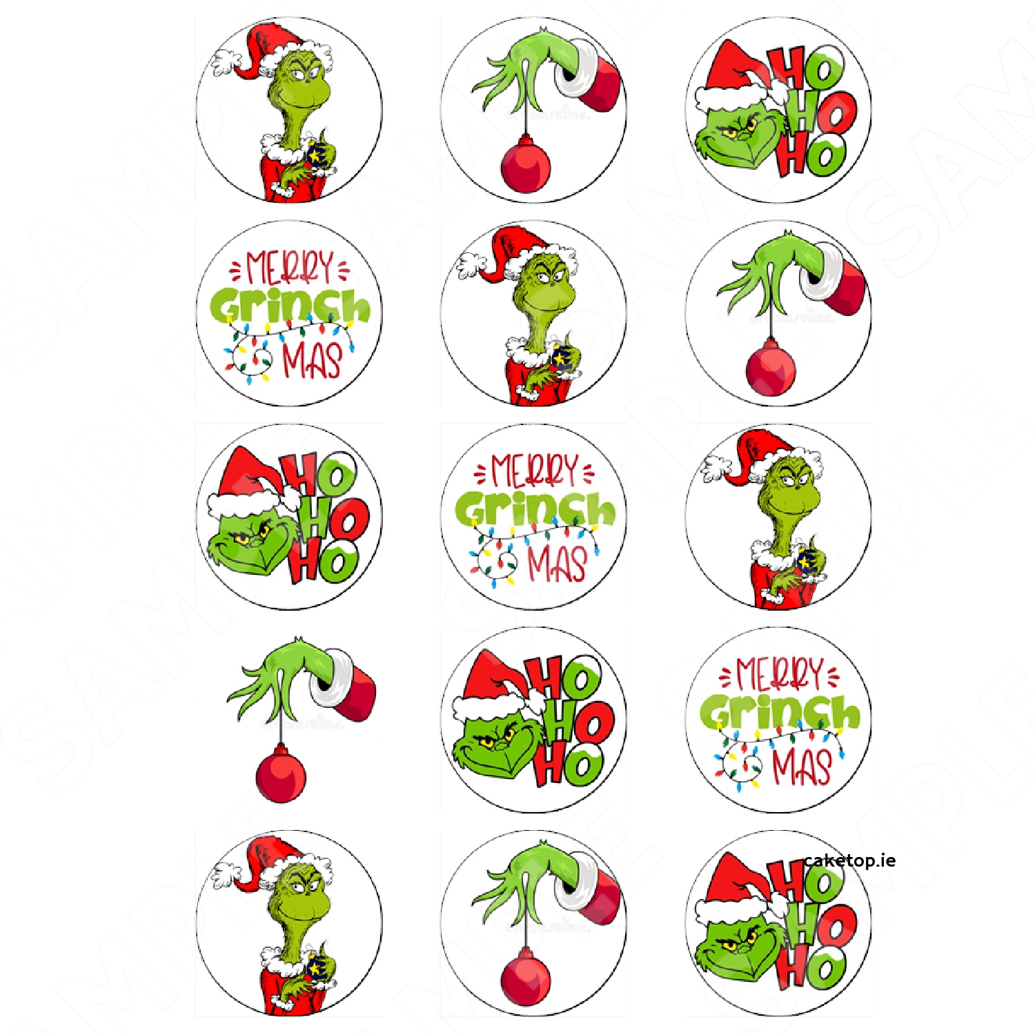 Christmas Cupcake Toppers Edible Picture Caketop ie