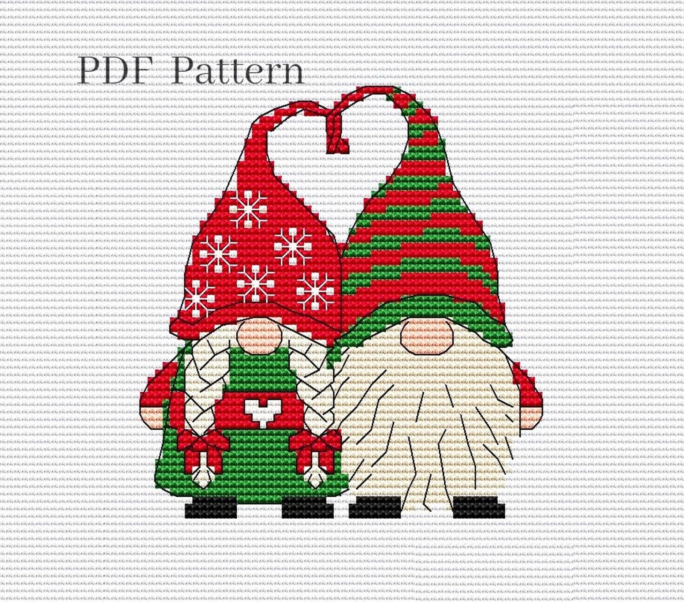 Free Printable Gnome Cross Stitch Patterns