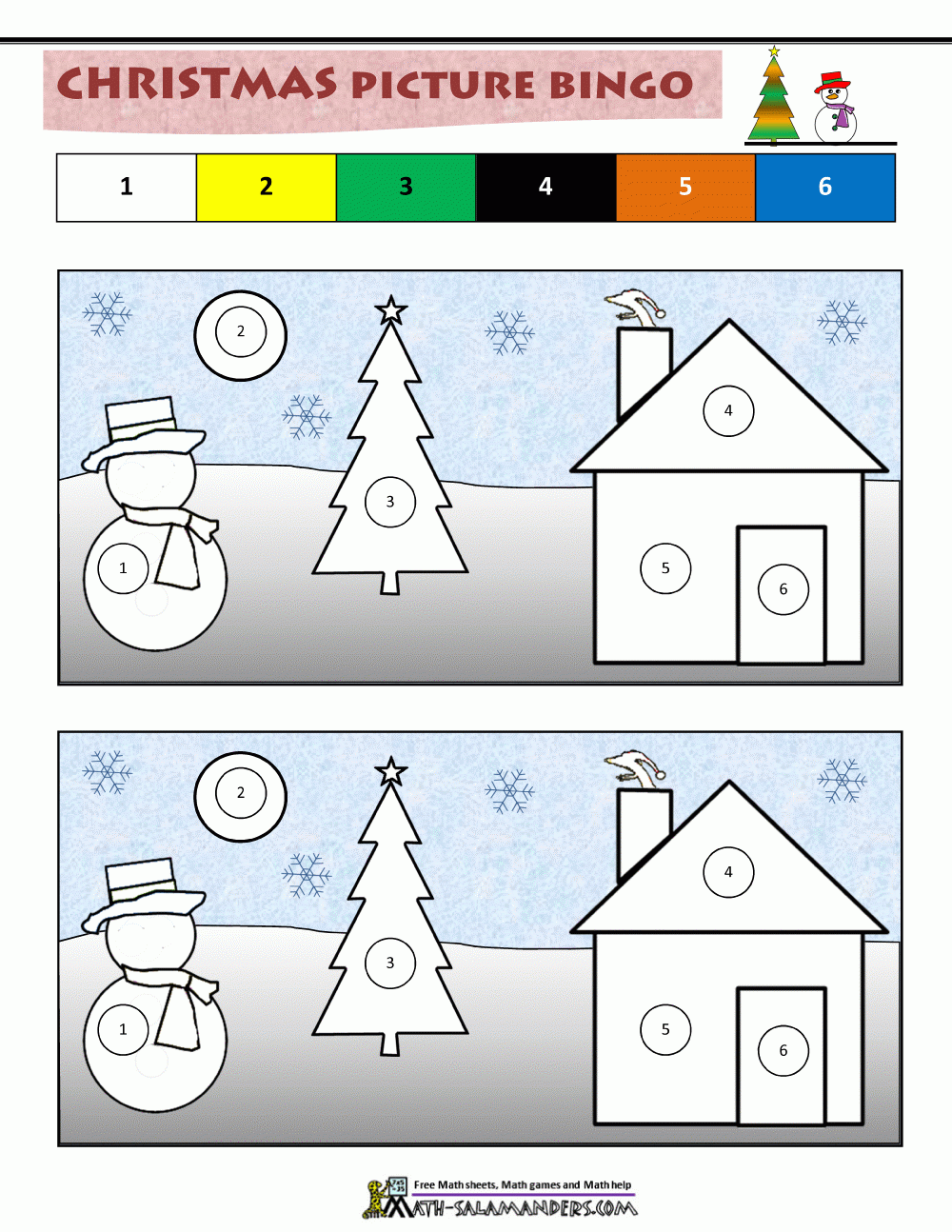 Christmas Math Bingo Printable