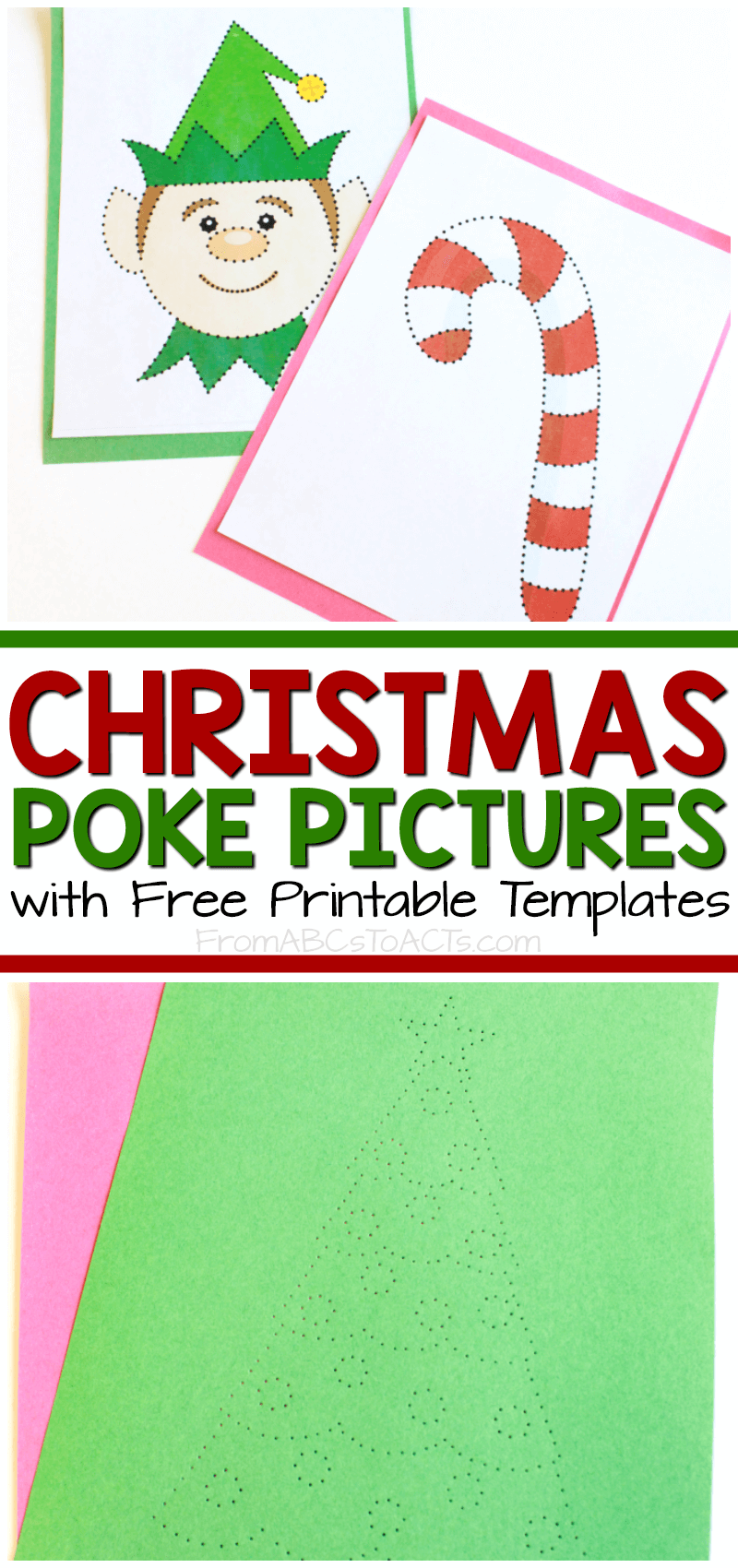 Christmas Poke Pictures With Printable Templates From ABCs To ACTs