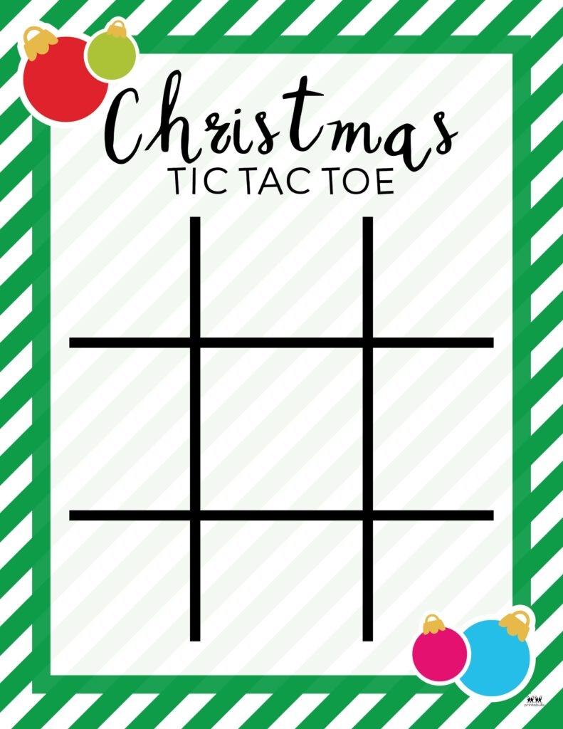 Christmas Tic Tac Toe Printables Printabulls