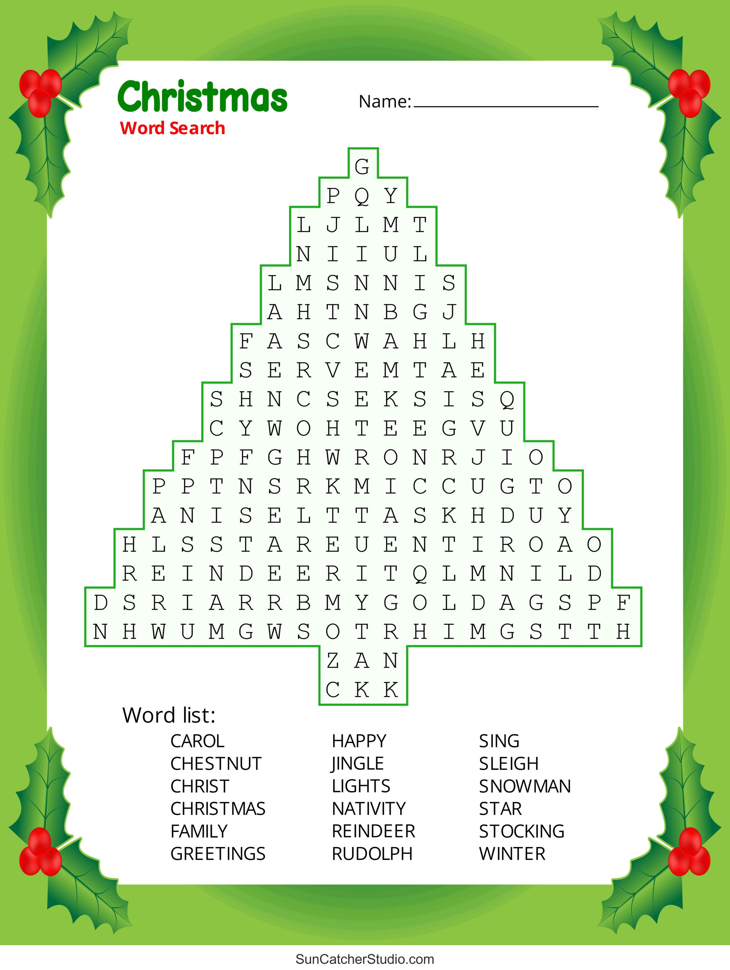 Christmas Puzzles Printable For Adults