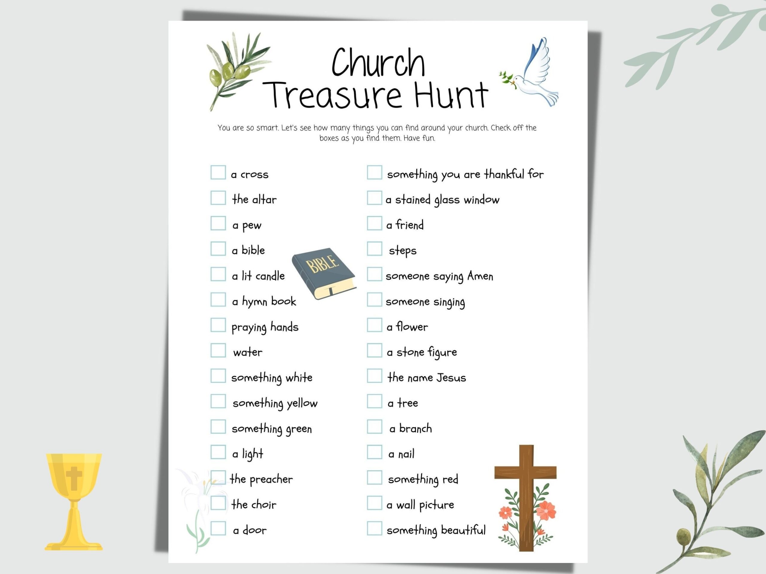 Church Treasure Hunt For Kids Church Scavenger Hunt I Spy Game Sunday School Easter Kids Ministry Printable Lent Activities For Kids Etsy