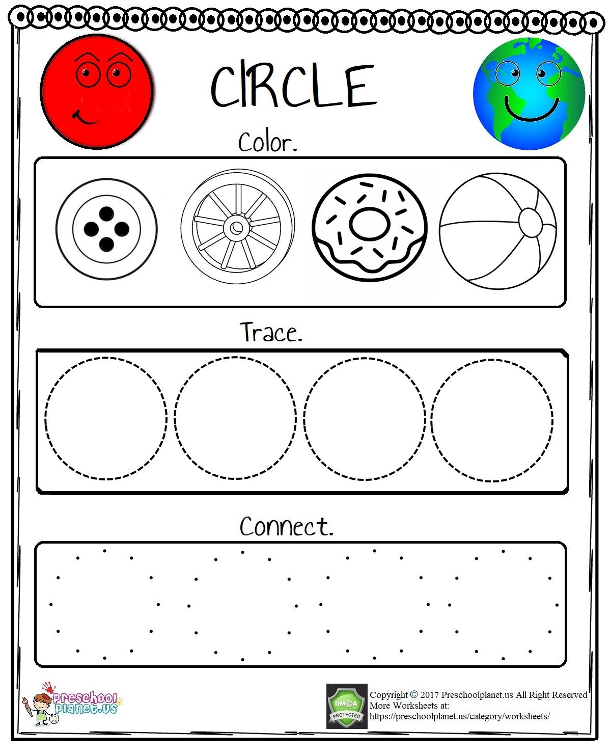 Circle Worksheet Printable For Preschool