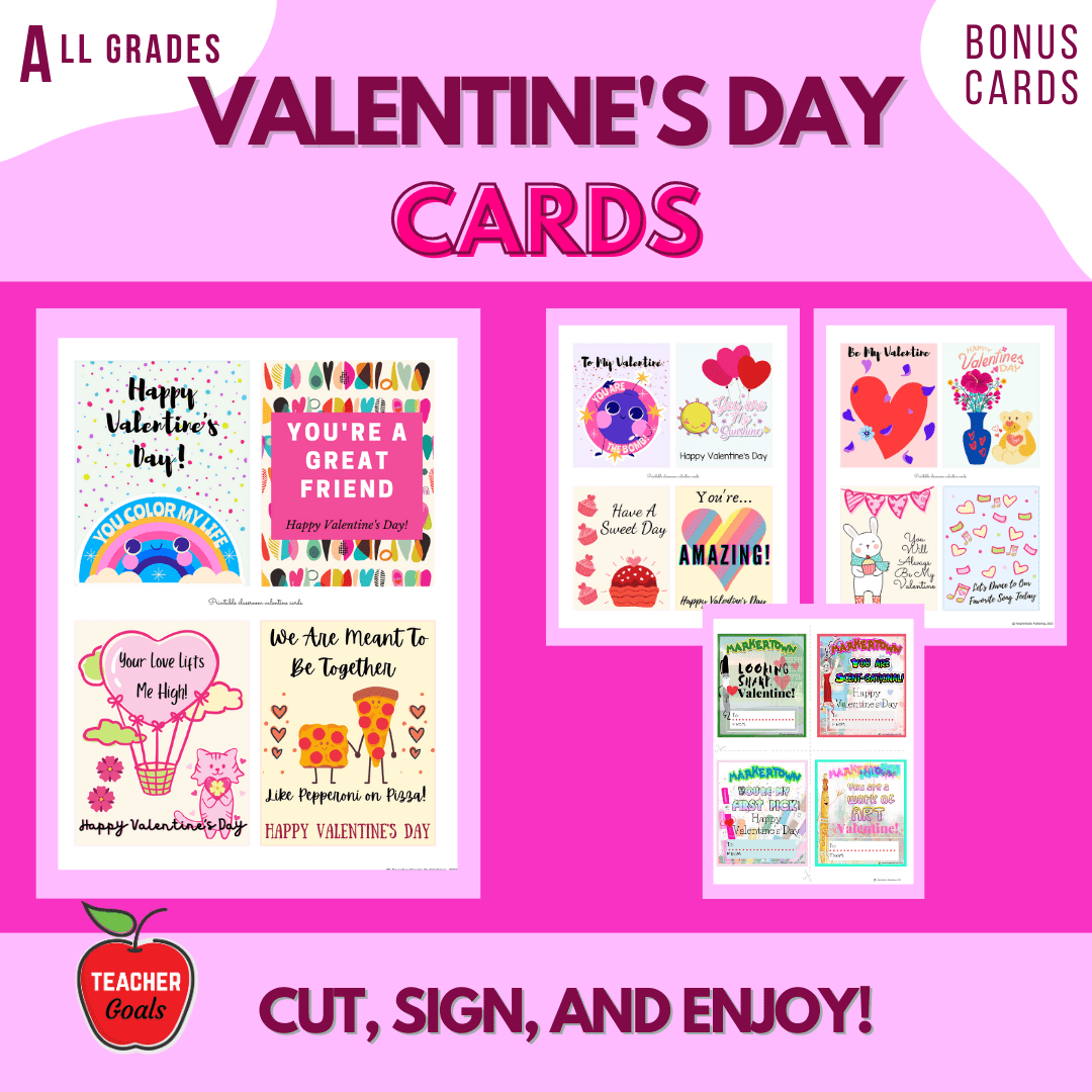 Classroom Printable Valentine s Cards For Your Students