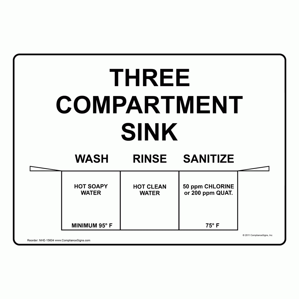 Clean Sink Signs Size And Color Options Easy Ordering
