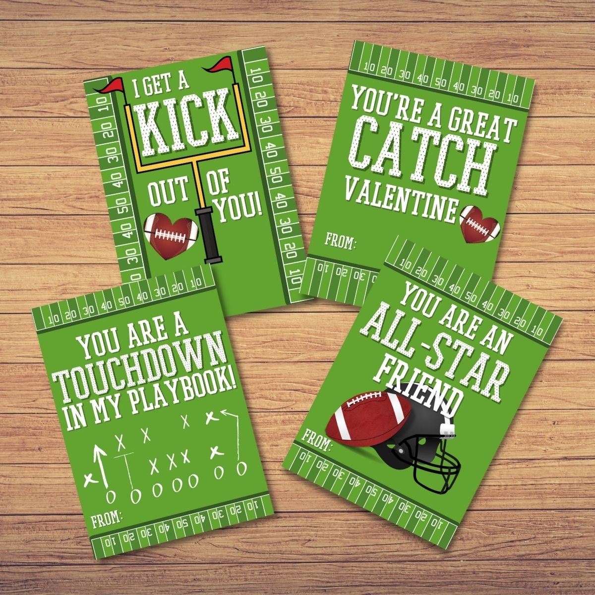 Cool Football Valentine Card Free Printables OriginalMOM