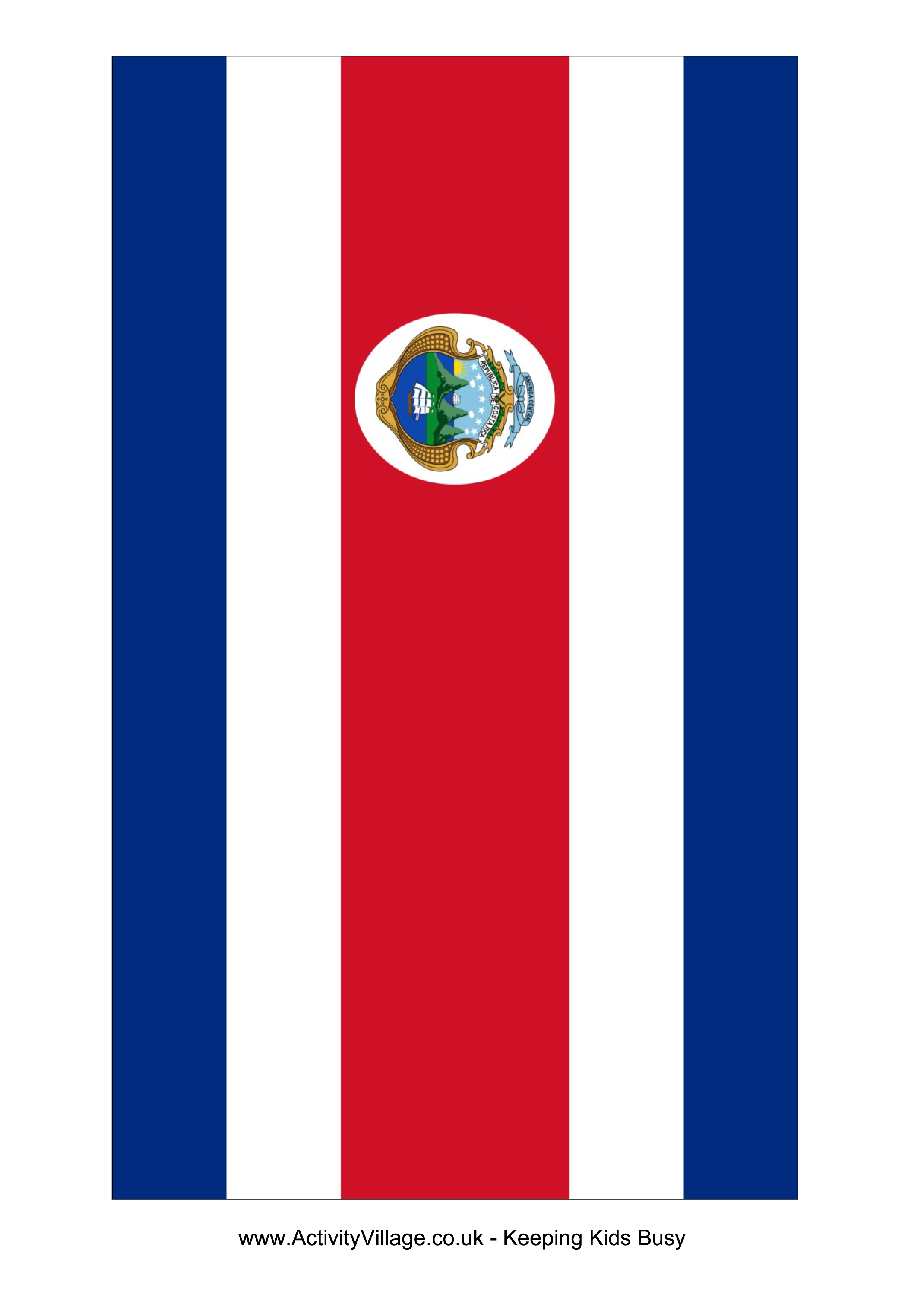 Costa Rica Flag Free Printable Costa Rica Flag Costa Rica Flag Costa Rica Flag Template