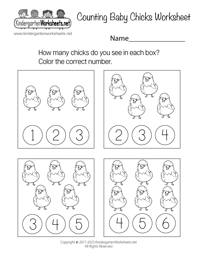Counting Baby Chicks Worksheet Free Printable Digital PDF