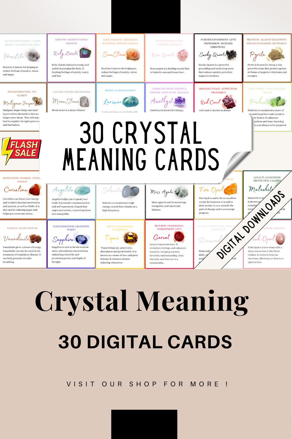Crystal Meaning Cards Gemstone Cards Crystal Cheat Sheet Crystal Meanings Crystal Printables Crystal Information Crystal Cards Instant Download Etsy Crystal Meanings Crystals Meant To Be