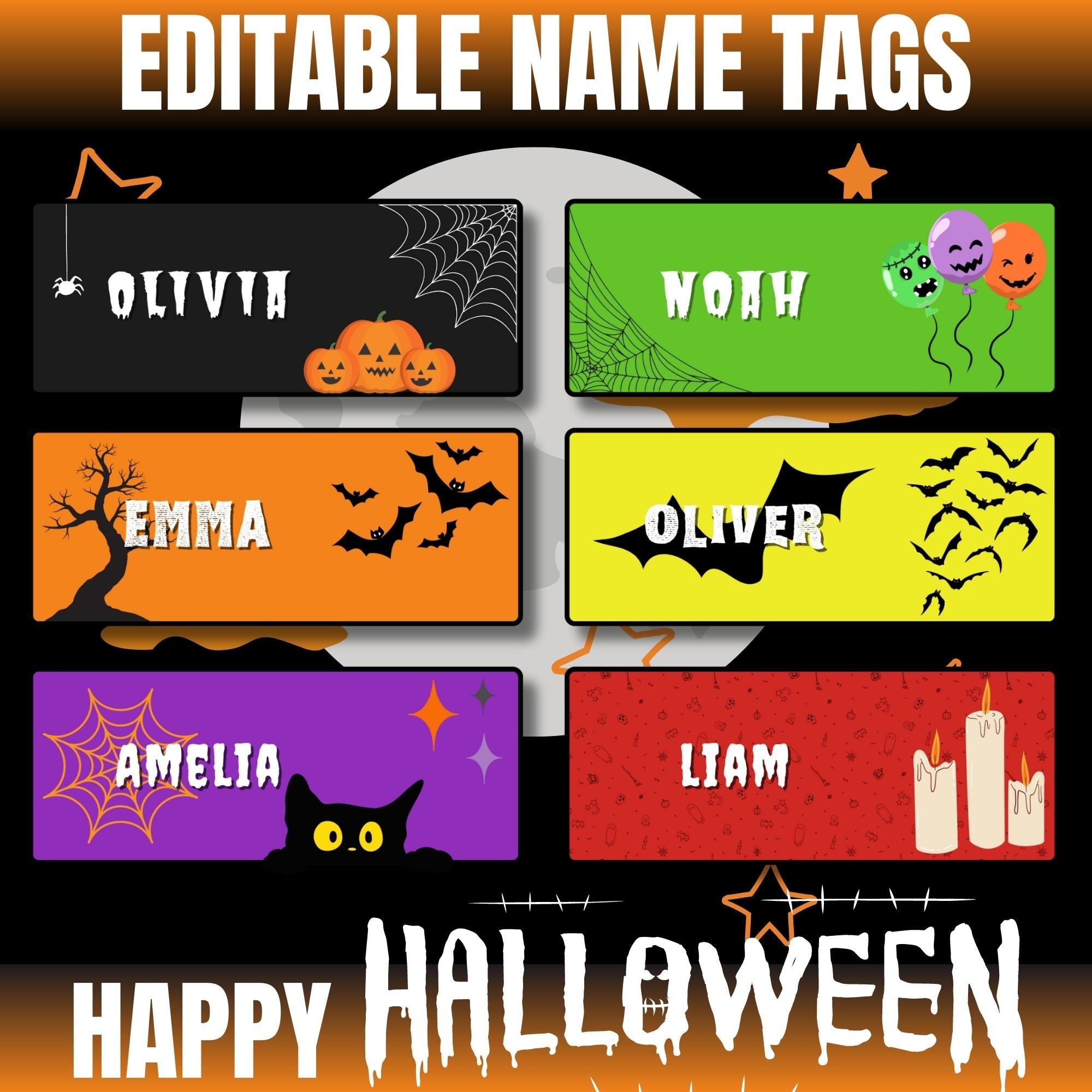 Free Printable Halloween Name Tags
