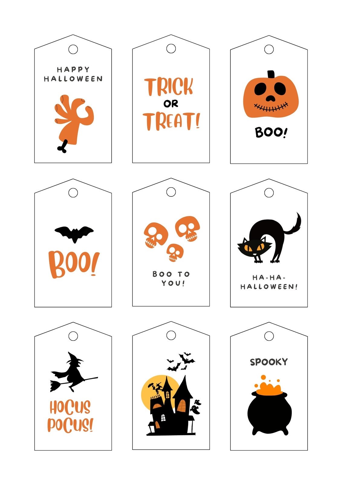 Free Halloween Gift Tags Printable