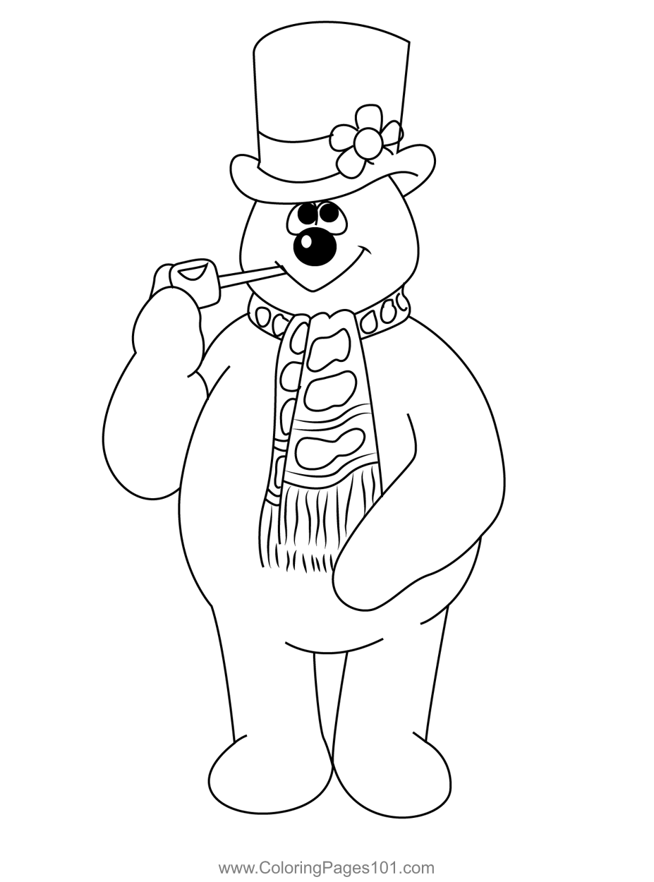 Cute Frosty The Snowman Coloring Page Snowman Coloring Pages Frosty The Snowmen Printable Snowman
