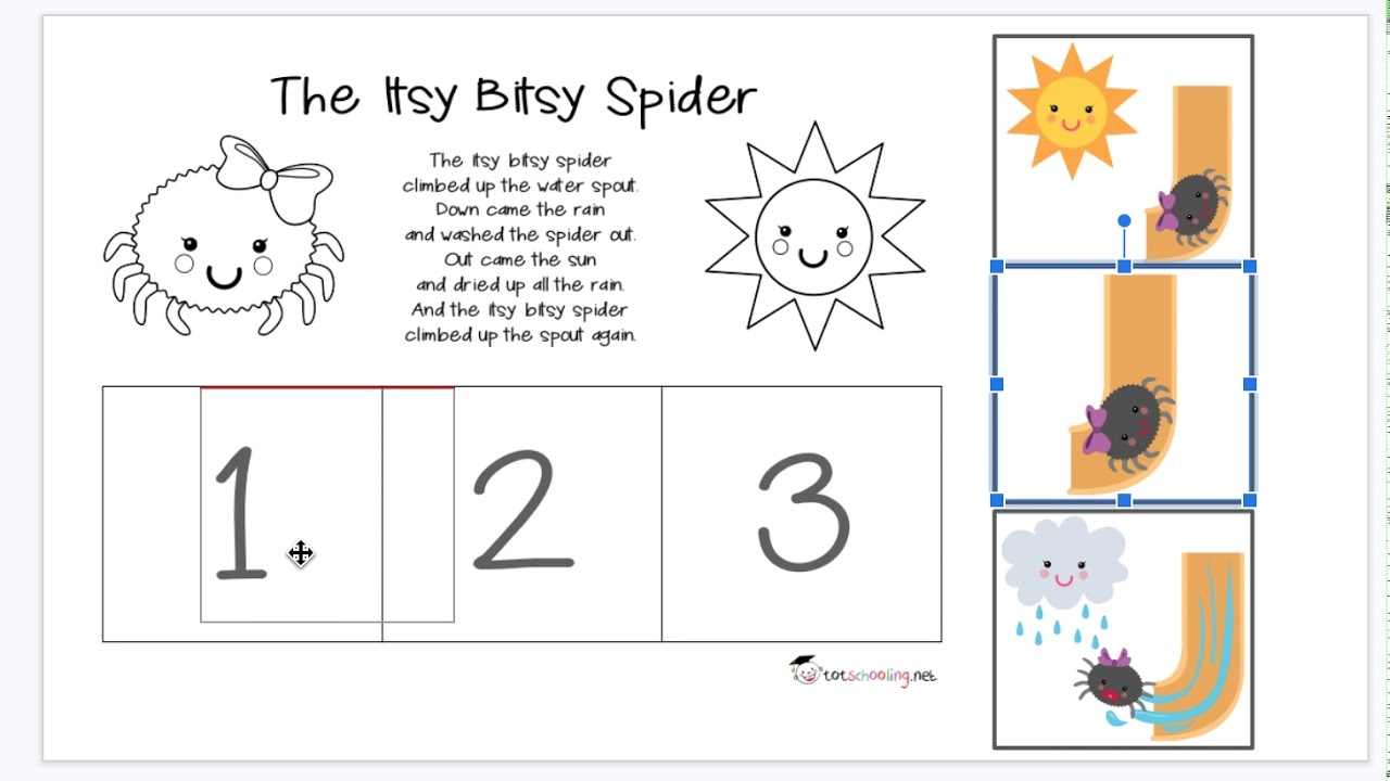 Day 7 Itsy Bitsy Spider Sequencing YouTube