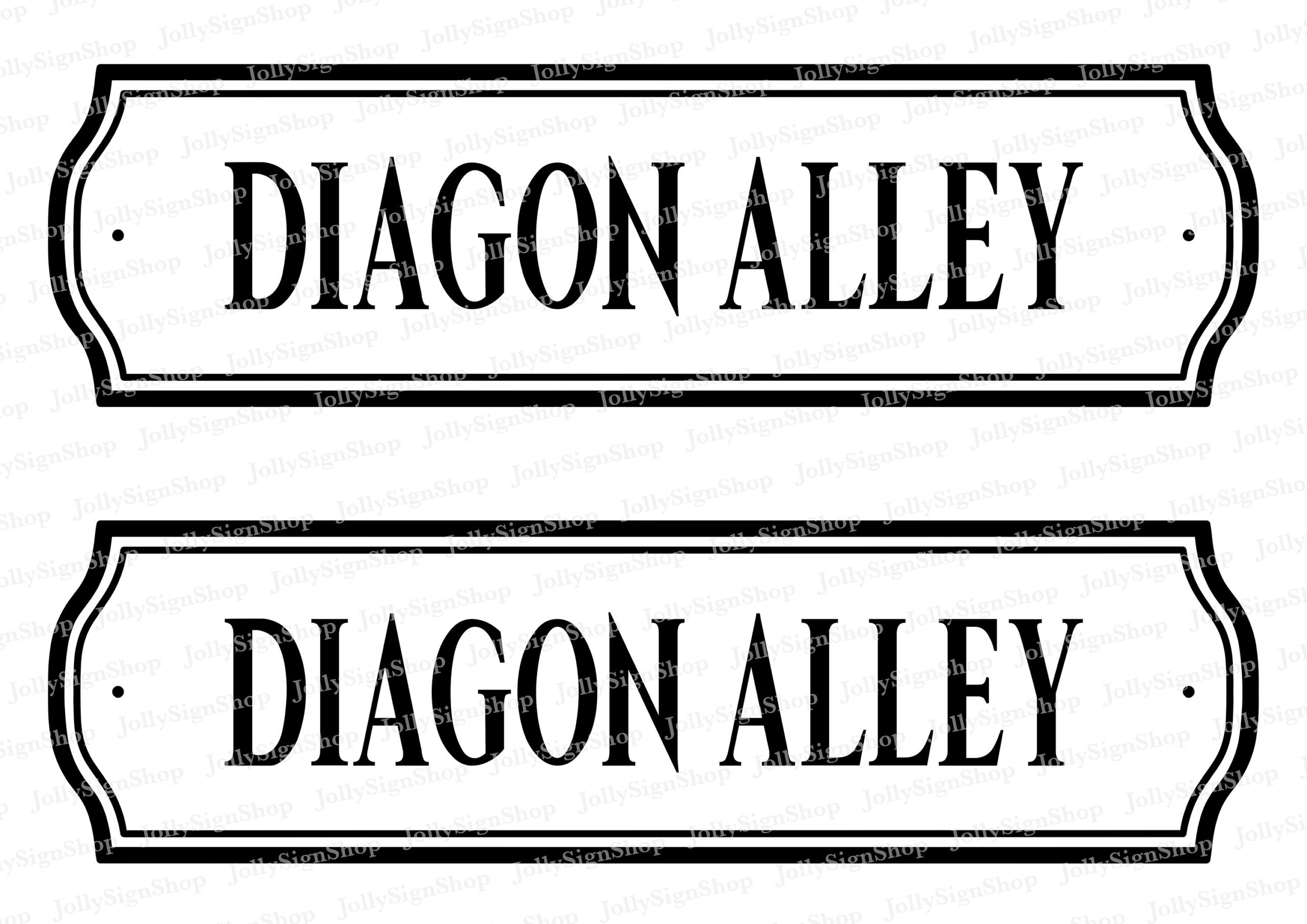 Diagon Alley Printable Street Sign DIGITAL Cheap Printable JPG Eco Friendly Party Prop Decor Etsy