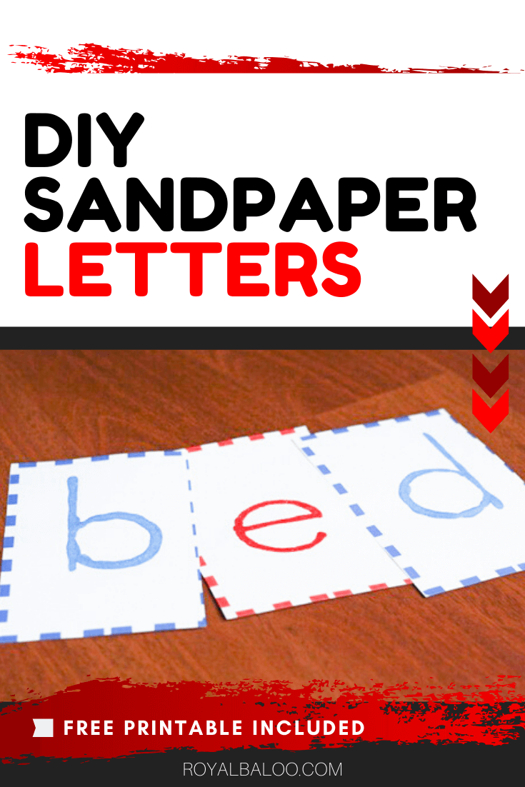 DIY Montessori Sandpaper Cards For The Alphabet Royal Baloo