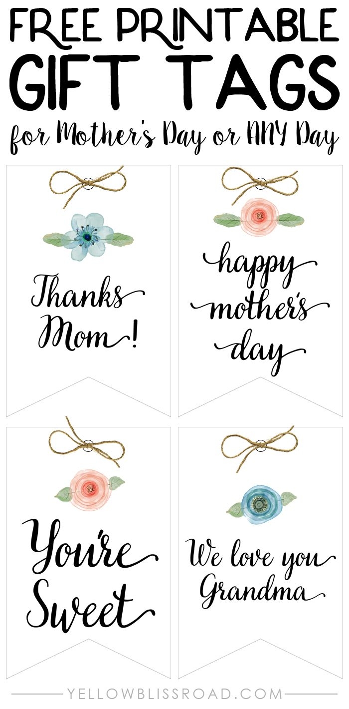 DIY Paper Treat Boxes And Free Printable Tags Free Printable Gift Tags Free Printable Tags Mother s Day Printables