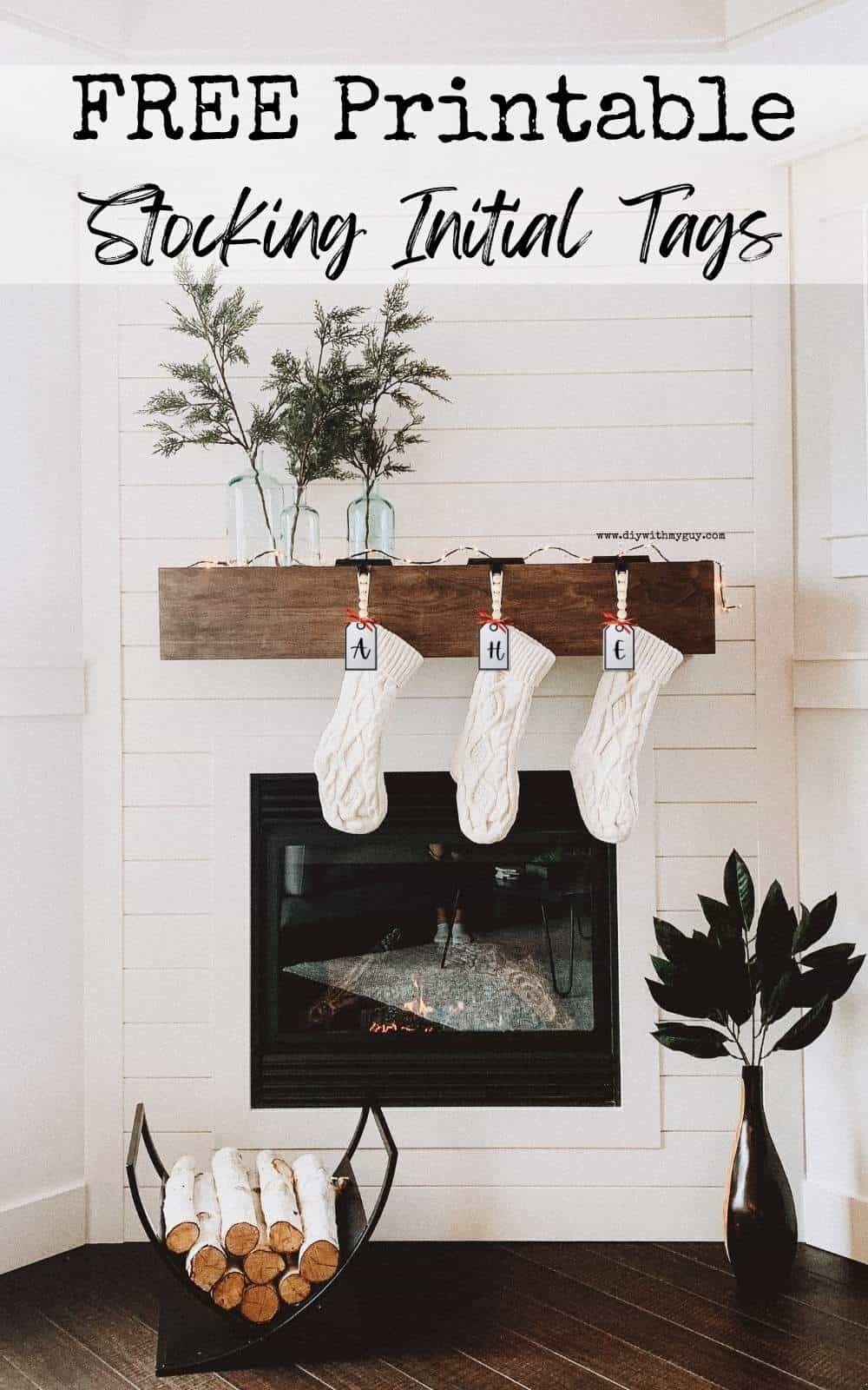 DIY Stocking Letter Tags FREE Printable DIY With My Guy