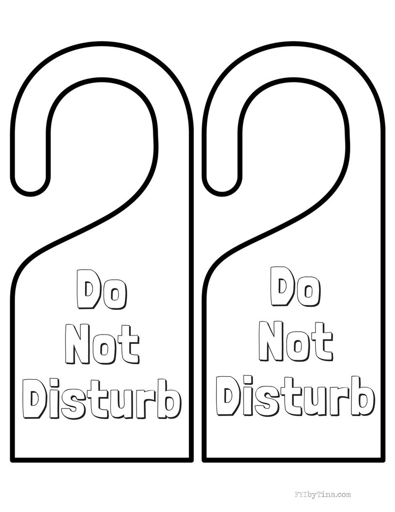 Do Not Disturb Door Hanger Free Printable Door Hanger Template Don t Disturb Sign Door Hangers