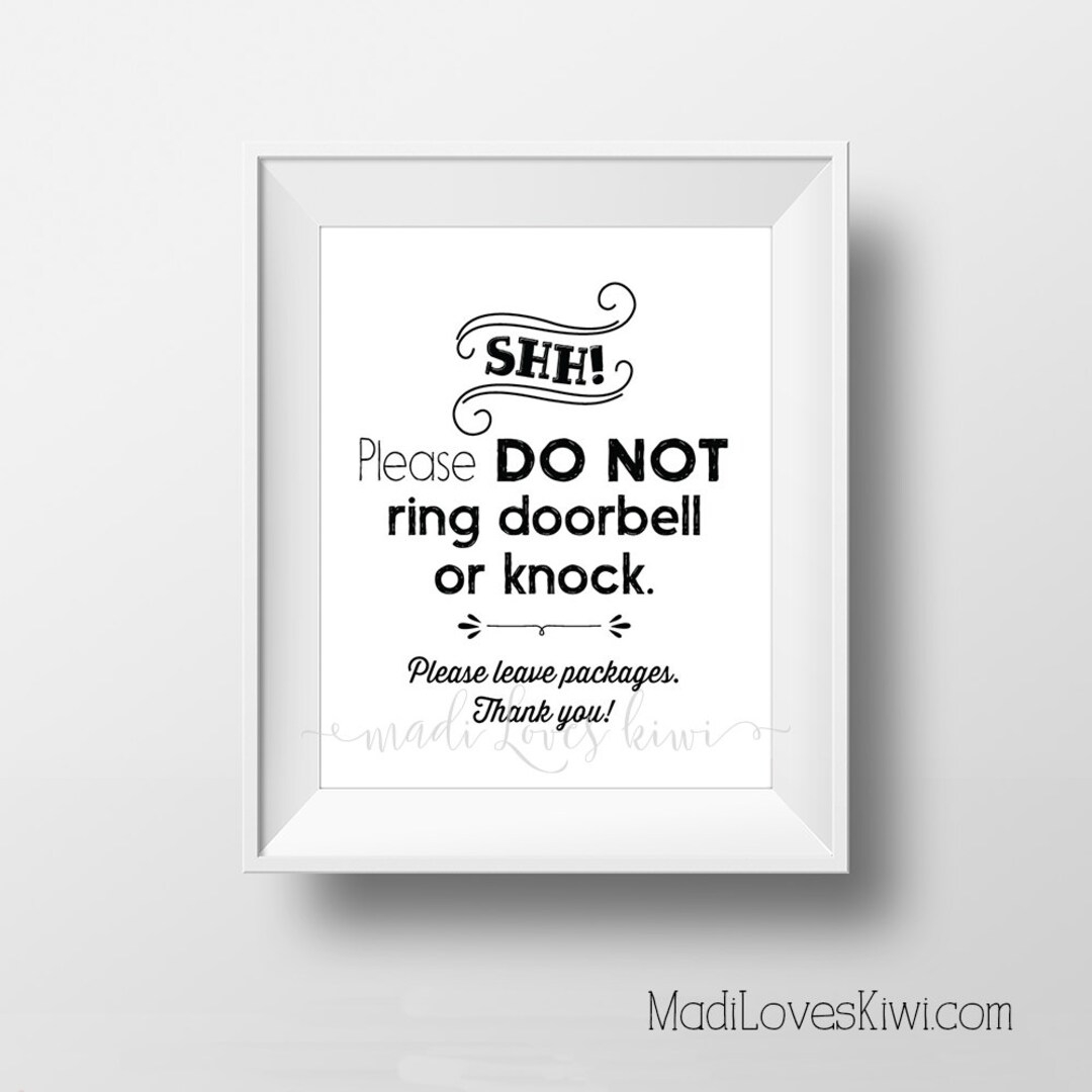 Do Not Disturb Door Sign Printable Shh Sleeping Baby Digital Hanger New Mom Gift Ideas Shhh No Solicit Don t Ring Doorbell Shower Download Etsy