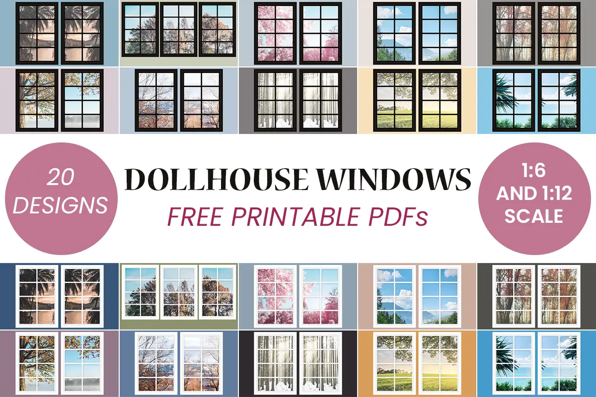 Dollhouse Windows Printable 20 Free Designs Suni Doll