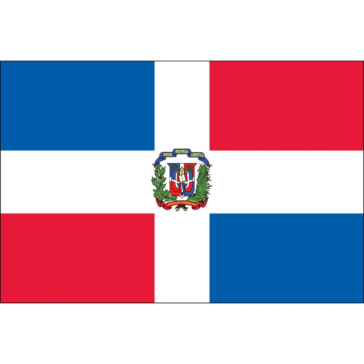 Dominican Republic Flag 3 X 5 Ft Indoor Display Flag