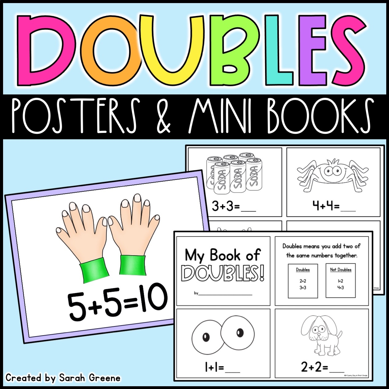 Doubles Facts Posters Mini Book Made By Teachers