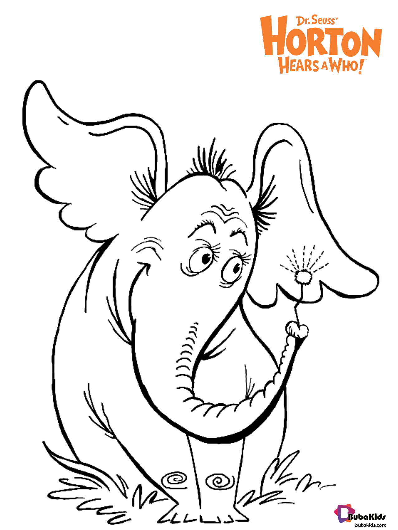 Dr Seuss Horton Hears A Who Free Download Coloring Pages For Kids BubaKids Animal Coloring Pages Coloring Pages Dr Seuss Coloring Pages