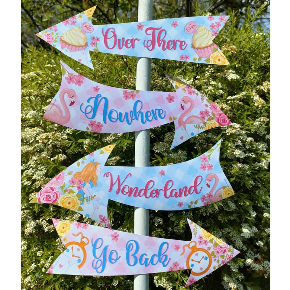 Dreamy Alice In Wonderland Party Signs