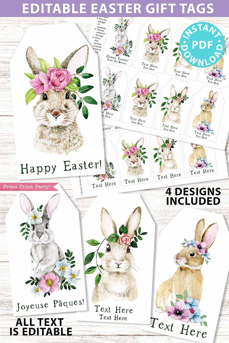 Easter Gift Tags Free Printable