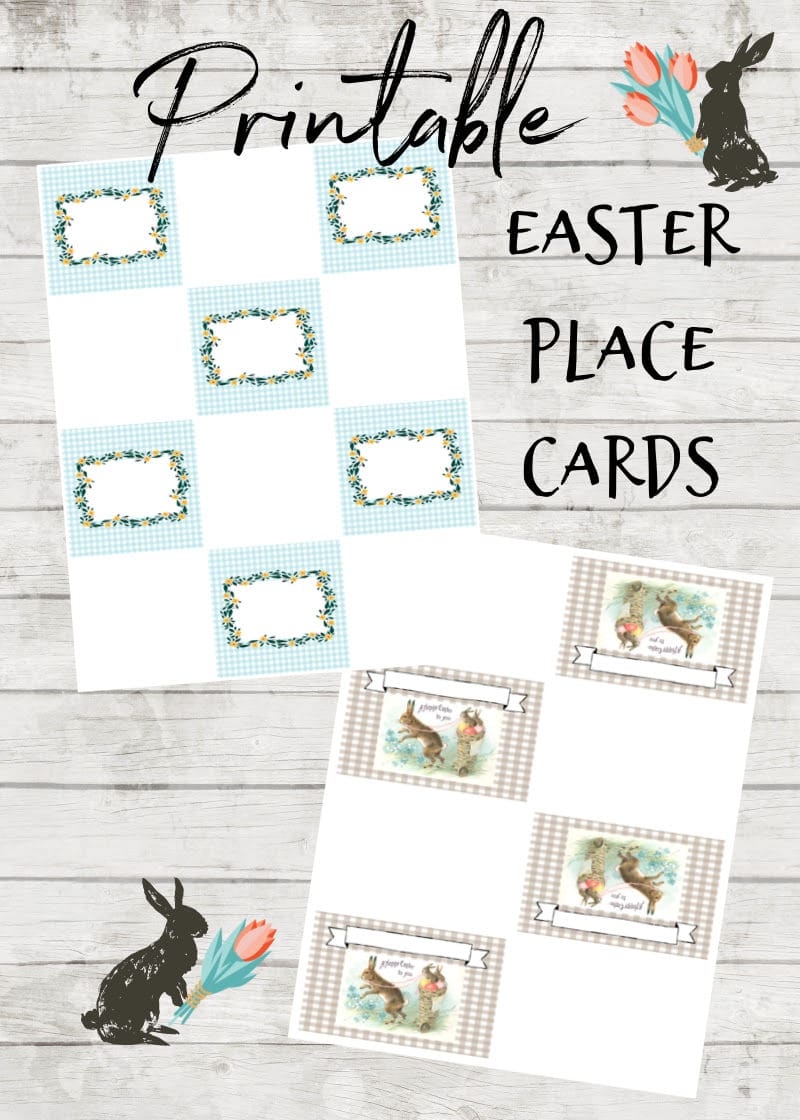 Easter Gingham Place Cards Free Printables DIY Beautify Creating Beauty At Home