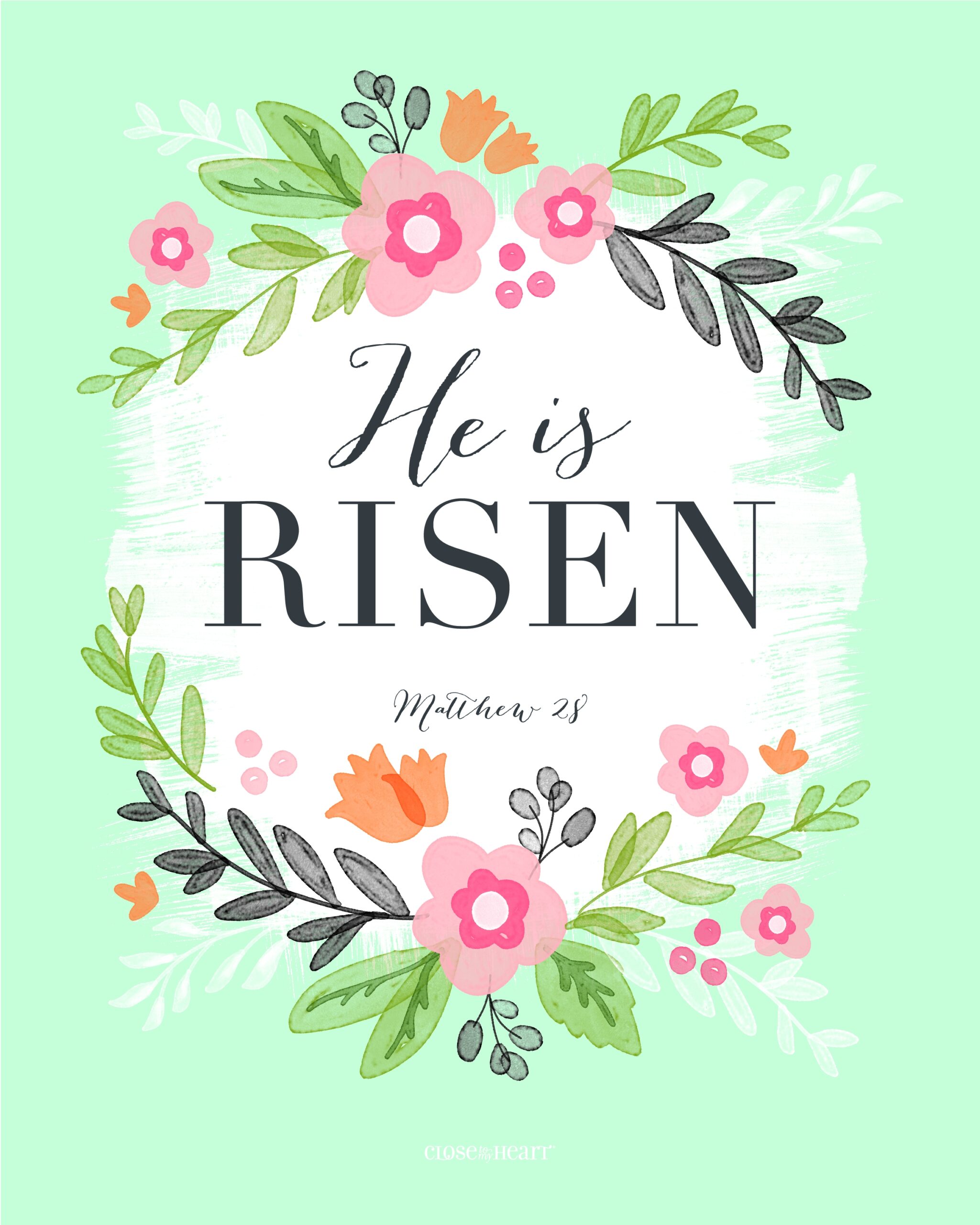 Easter printable risen Make It From Your Heart