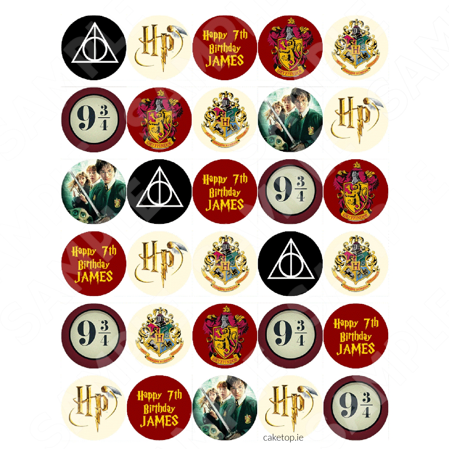 Edible Cake Toppers Edible Picture Caketop ie Harry Potter