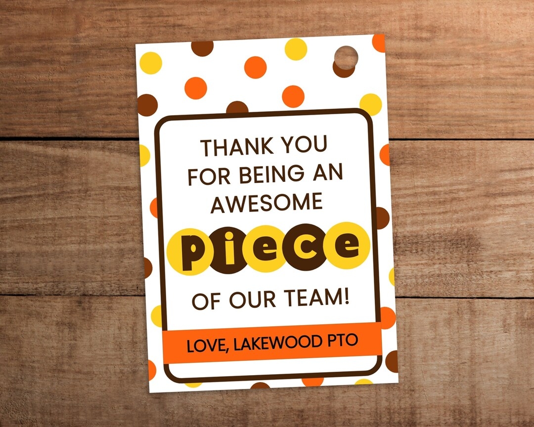 Editable Candy Thank You Gift Tag Printable For Teacher Nurse Staff Employee Volunteer Appreciation Etsy
