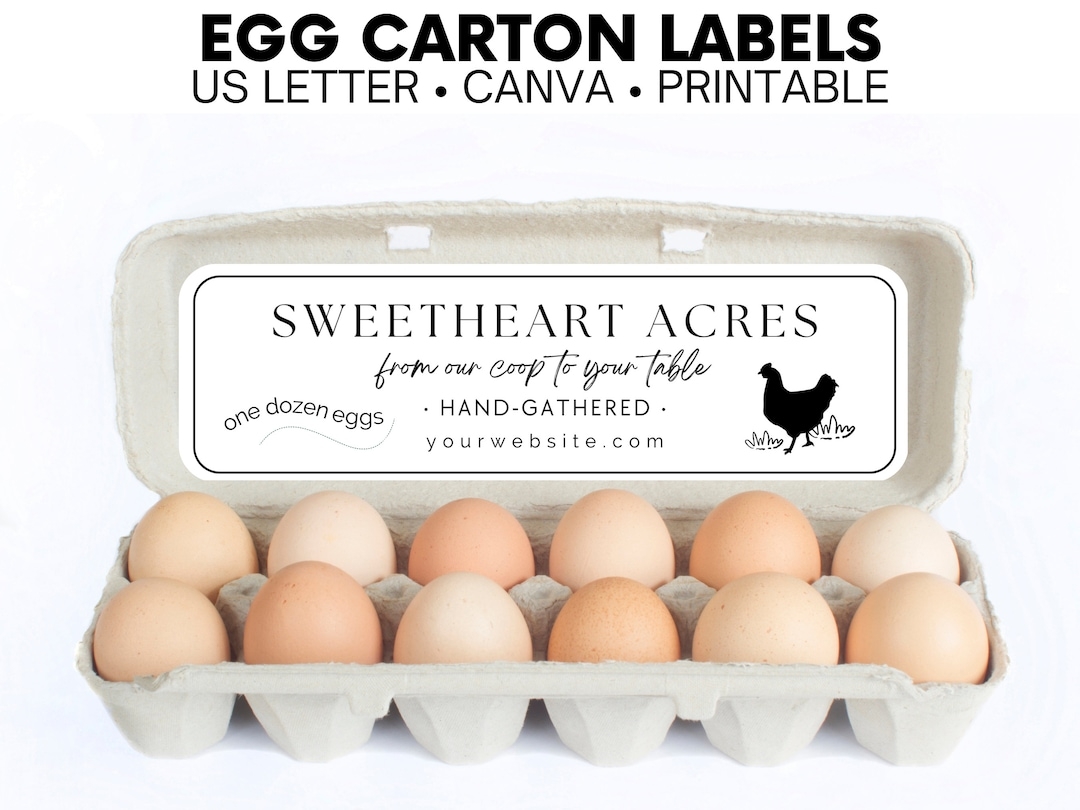 Editable Egg Carton Label And Pdf Files Custom Egg Carton Homestead Label Png Egg Carton Stamp Egg Carton Sticker Etsy