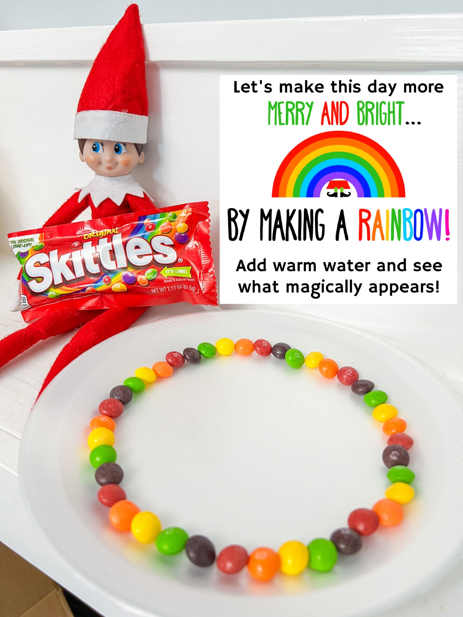 Elf On The Shelf Skittles Rainbow Printable Print Free