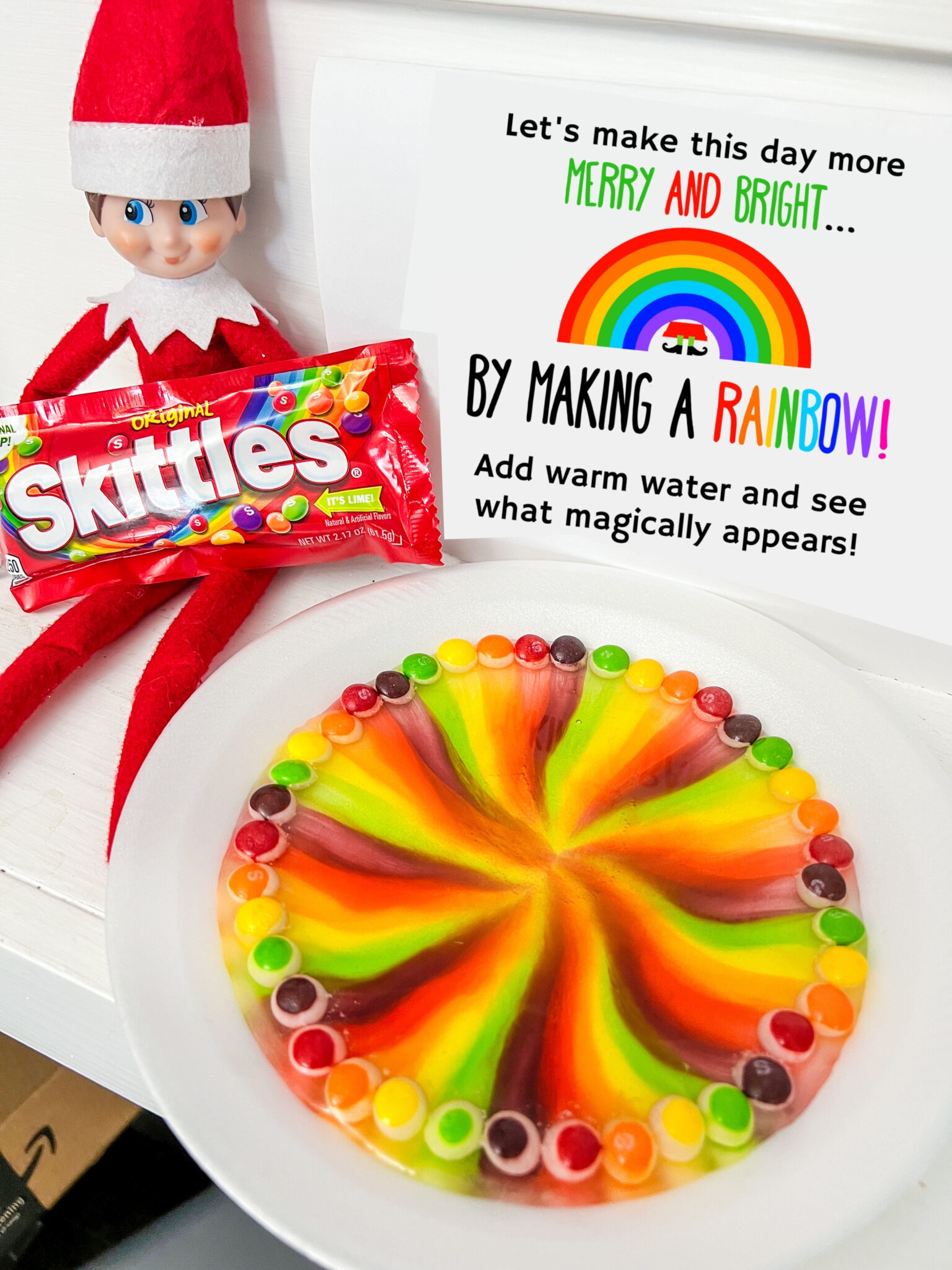 Elf On The Shelf Skittles Rainbow Printable Print Free