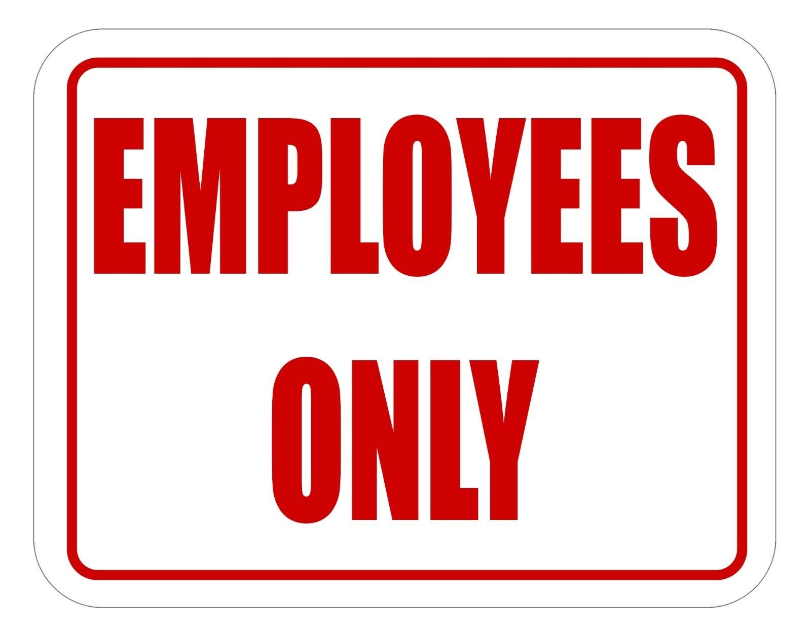 Employees Only Sign Business Store Office Door Wall Self Adhesive Message Signs EBay