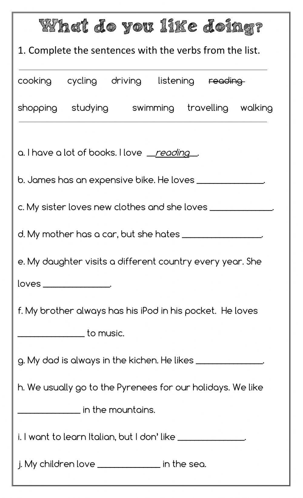 Engaging English Worksheets For Adult Learners Improve Language Skills