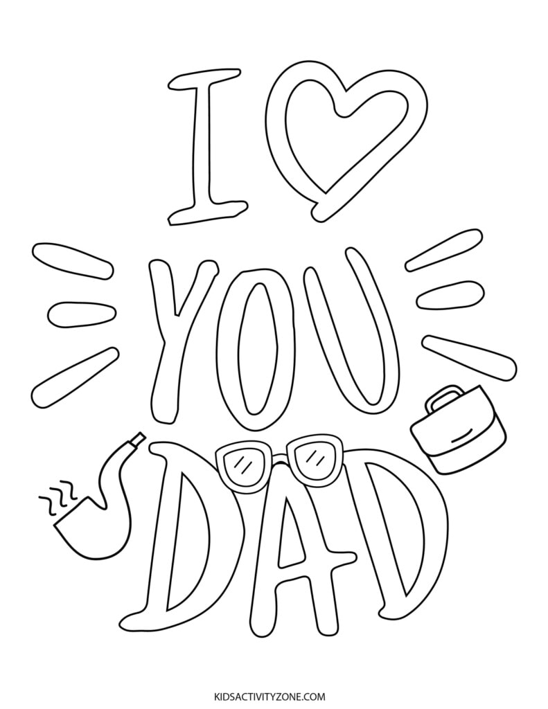 I Love You Dad Printables