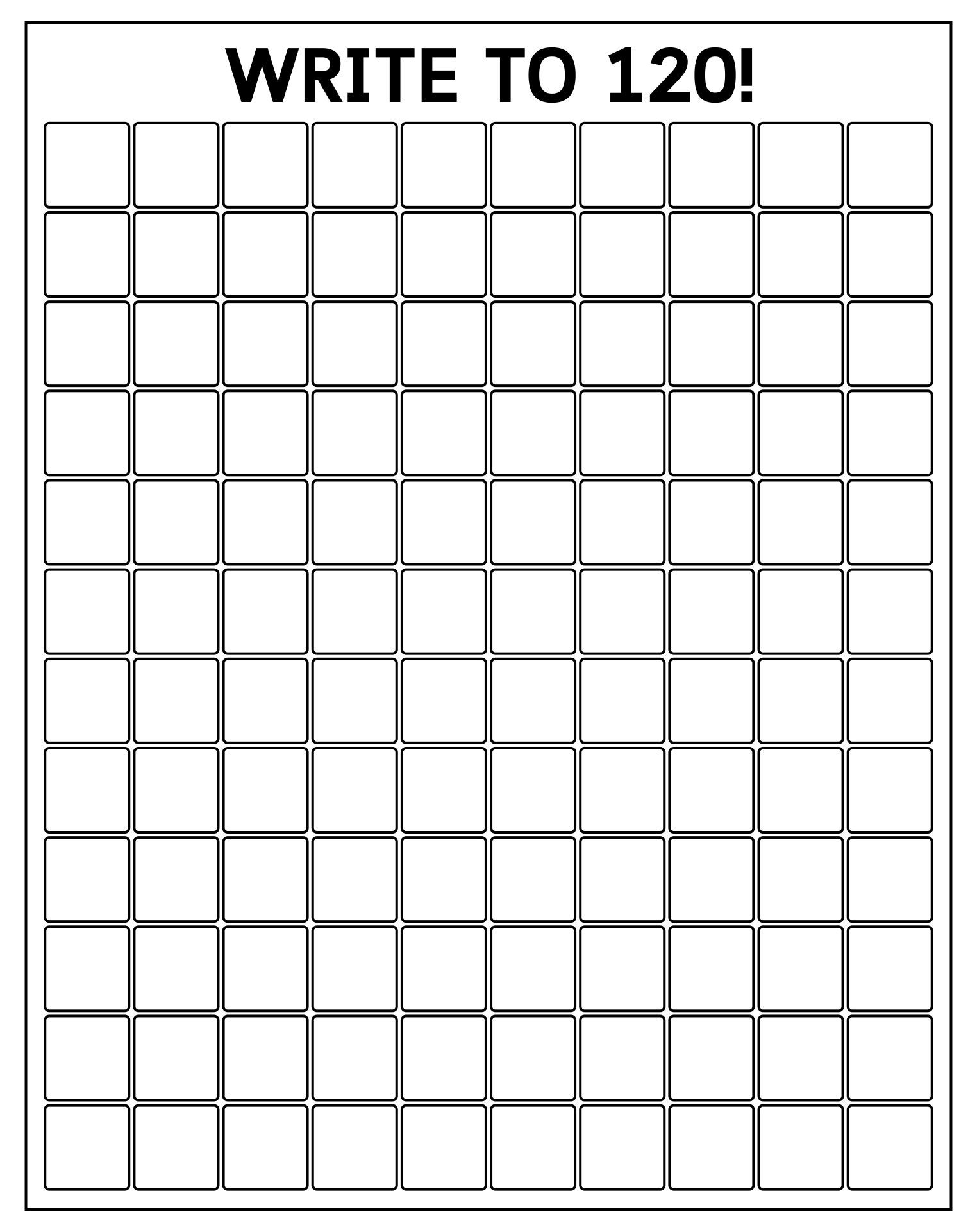 Fill In The Blank 120 Chart Printable 120 Chart Printable 120 Chart 100 s Chart