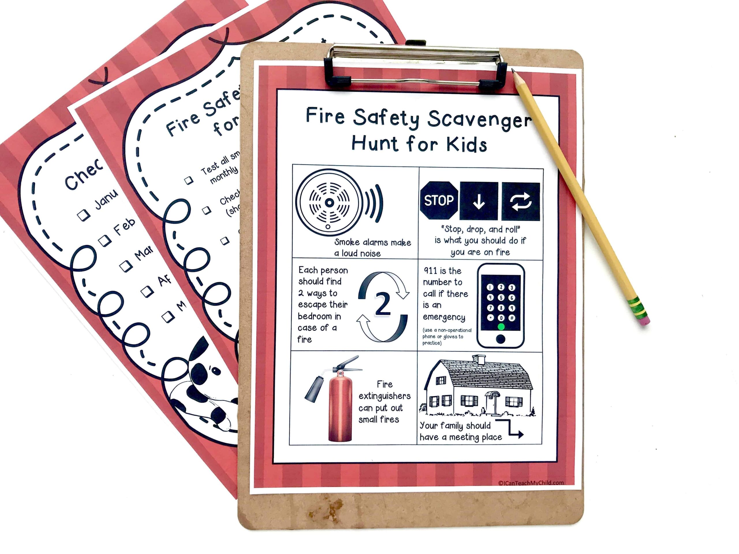 Fire Safety Checklist And Scavenger Hunt I Can Teach My Child 