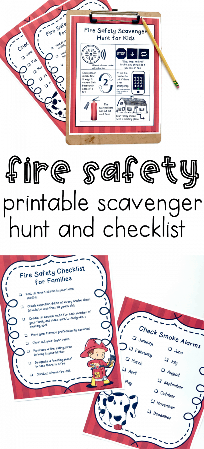 Fire Safety Checklist And Scavenger Hunt I Can Teach My Child 