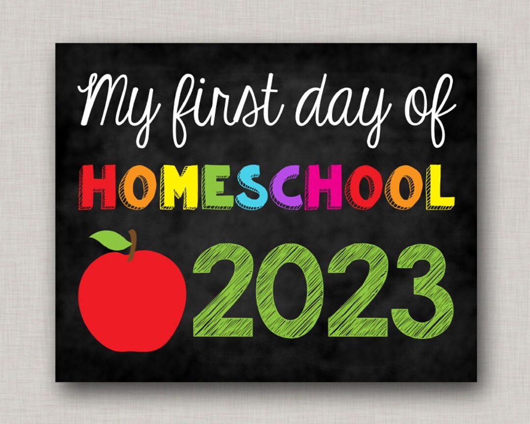 First Day Of Homeschool Sign first Day Of Homeschool first Day Of School Sign first Day Of School Chalkboard printable Chalkboard Sign 2023 Etsy