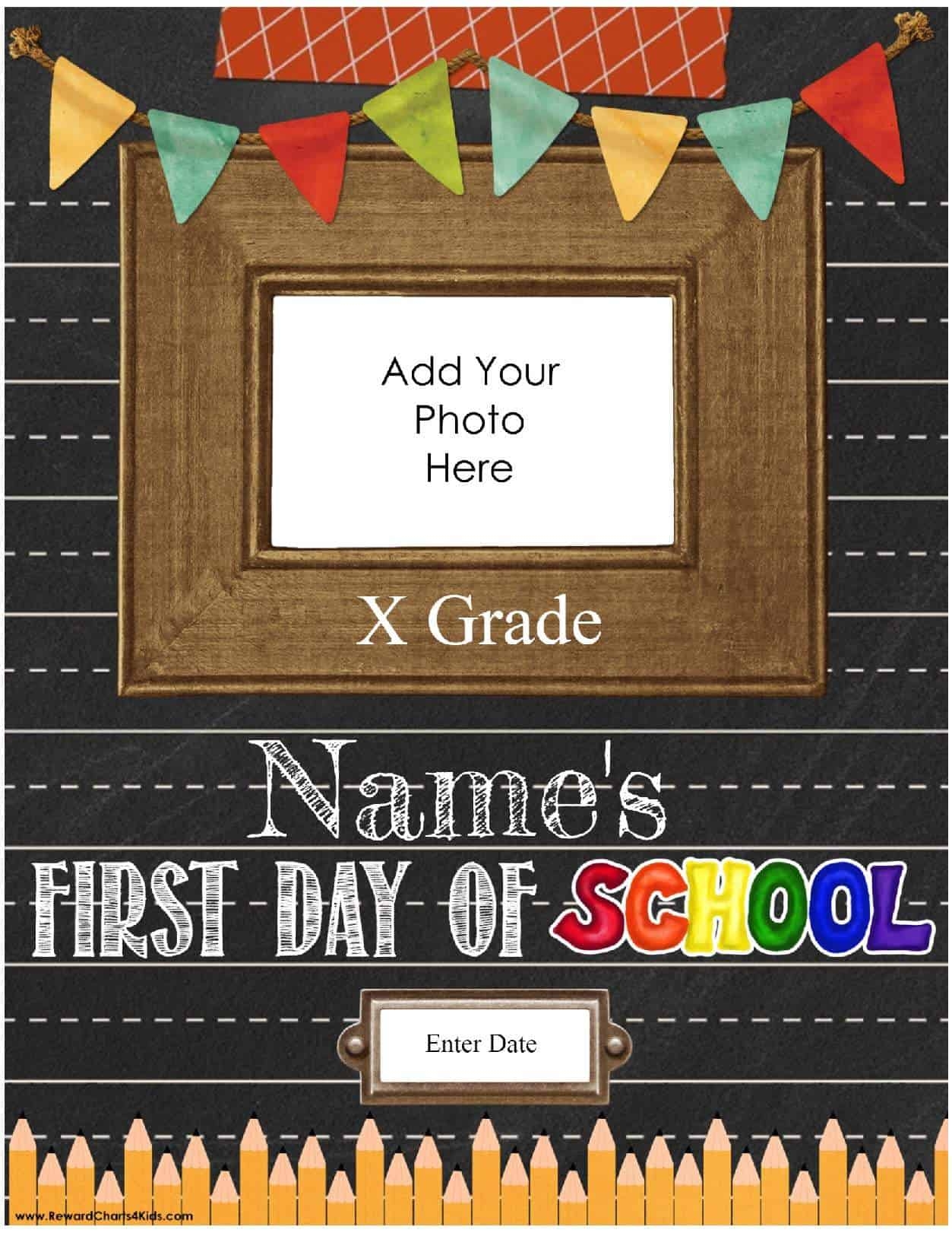 First Day Of School Certificate