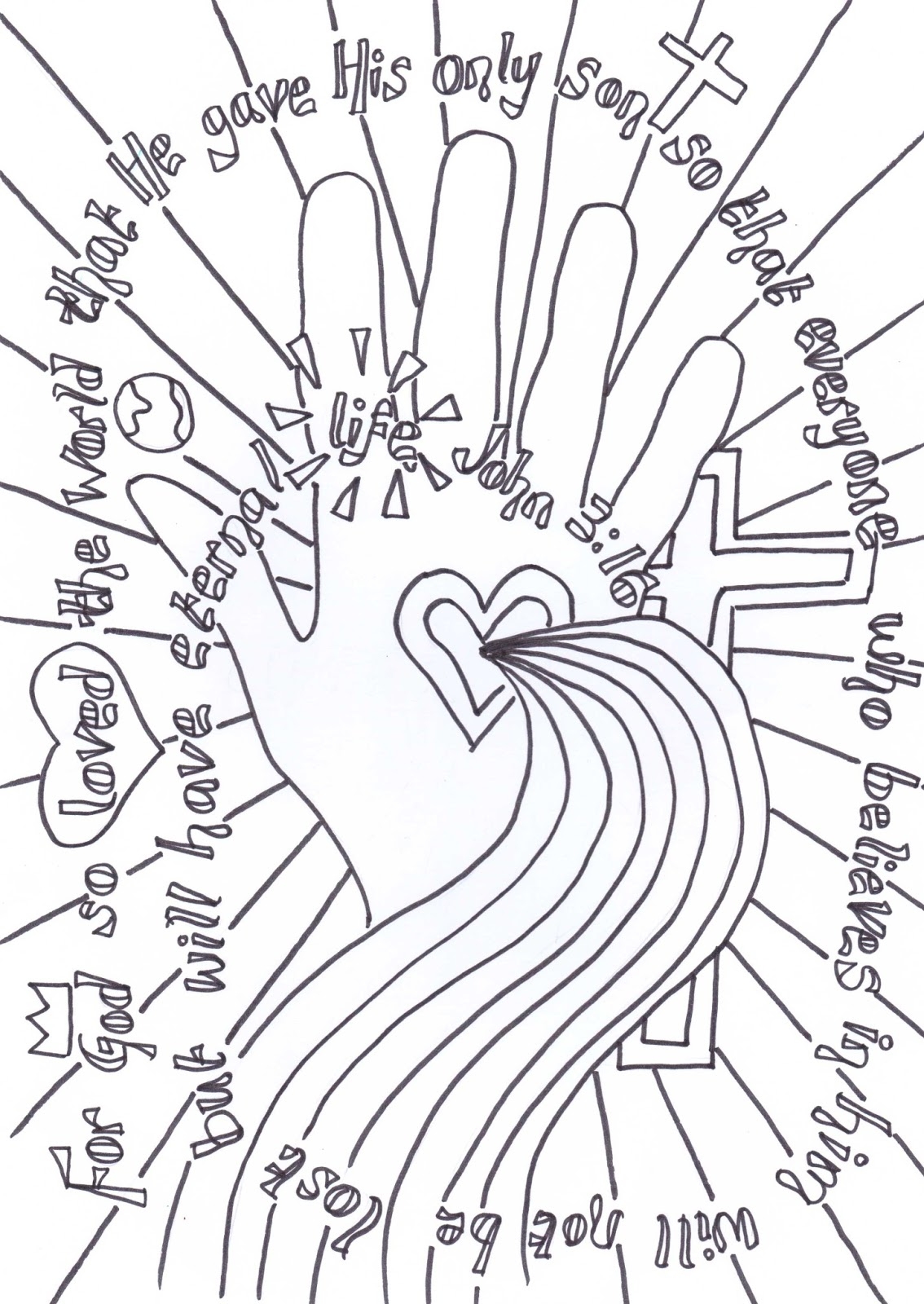 Flame Creative Children s Ministry John 3 16 Verse To Colour