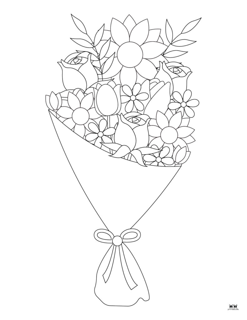 Flower Coloring Pages 50 FREE Printable Pages Printabulls