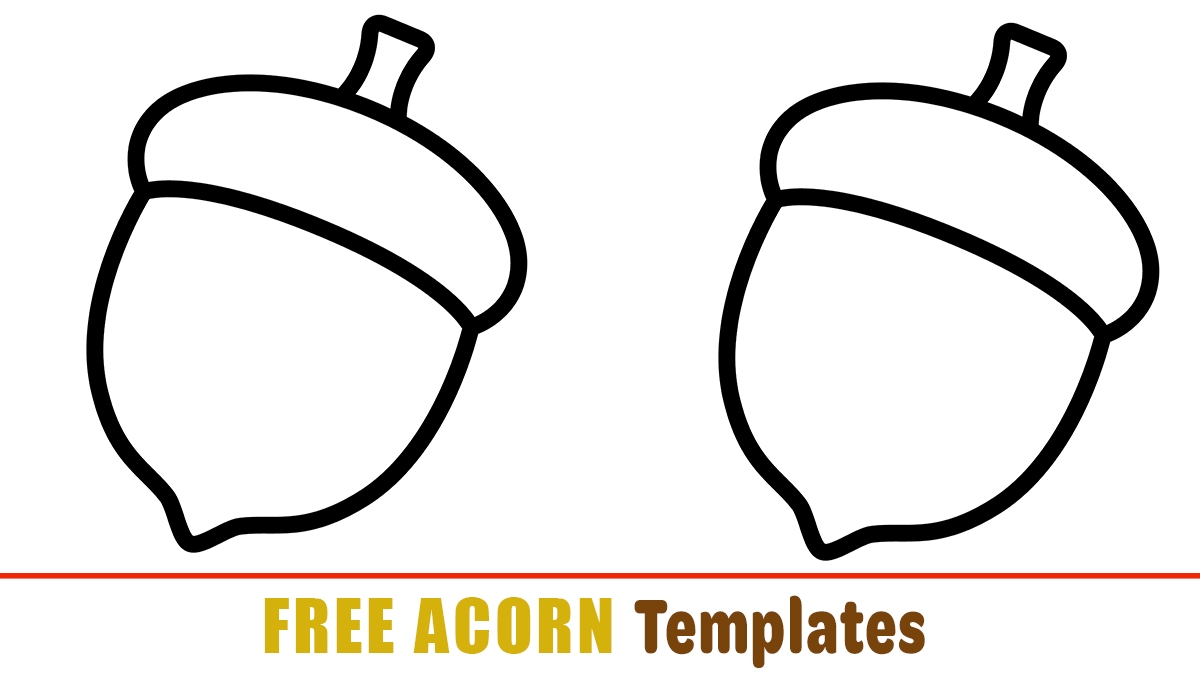 FREE Acorn Templates For Crafts Happy Toddler Playtime